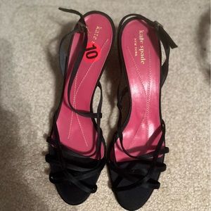 New Kate Spade Black Kitten heal Size 10